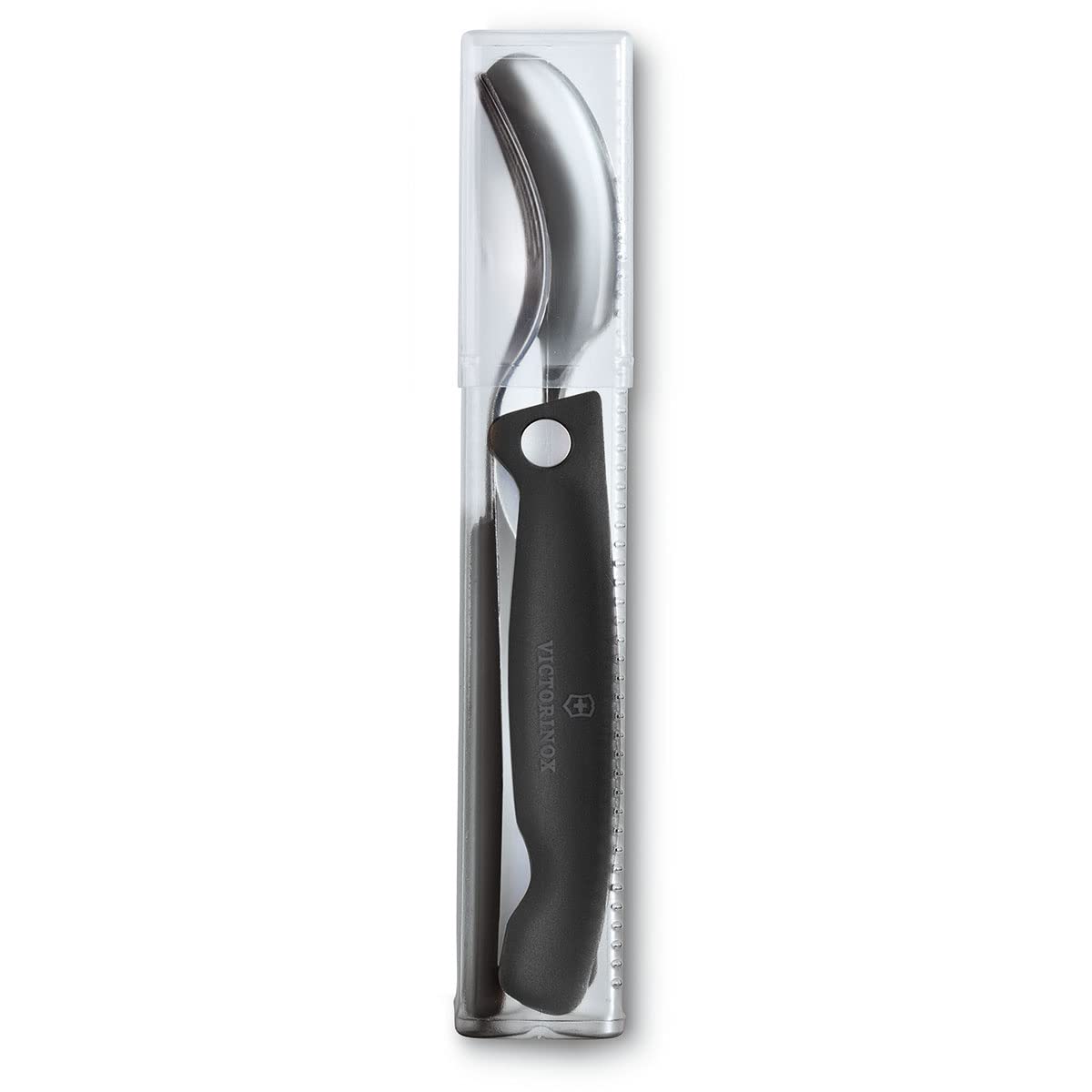 Victorinox Classic Jeu de Couverts, 3 Pièces, Couteau, Fourchette, Cuillère, Noir, Acier Inoxydable
