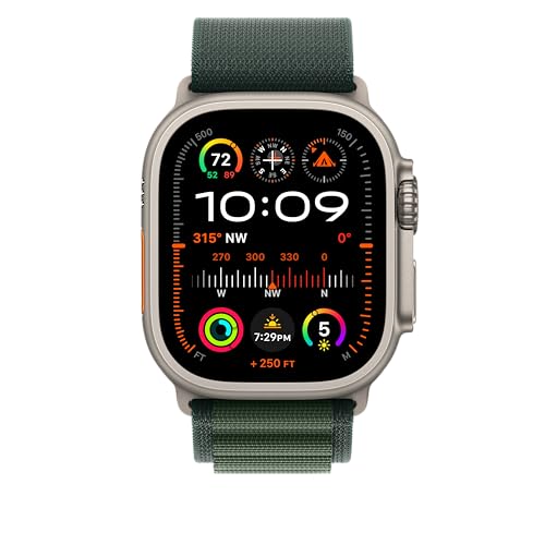 Image of Apple Watch Band - Alpine Loop - 49mm - Dark Green - Medium