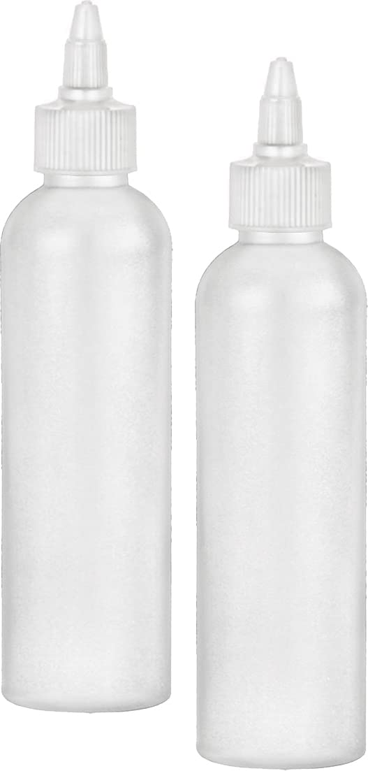 BRIGHTFROM Condiment Squeeze Bottles, 6 OZ Empty Squirt Bottle, Leak Proof - Great for Ketchup, Mustard, Syrup, Sauces, Dressing, Oil, Arts & Crafts, BPA FREE Plastic - 2 PACK (Twist Top)