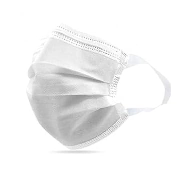 3-Ply Disposable Surgical Mask With Nose-Pin (100 UNITS IN BOX) Meltblown Fabric Disposable Surgical Mask (MULTICOLOR, Without Valve, Pack Of 100) Men and Women VOISH Largavida