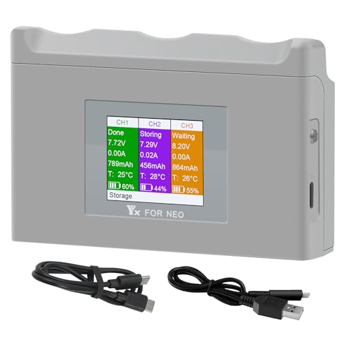 Cargador DJI Neo LCD que soluciona la descarga de baterias en almacenamiento