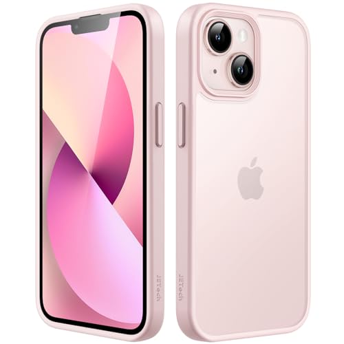 JETech Matte Case for iPhone 13 6.1-Inch Shockproof Military Grade Drop Protection Frosted Translucent Back Phone Cover Anti-Fingerprint (Pink)