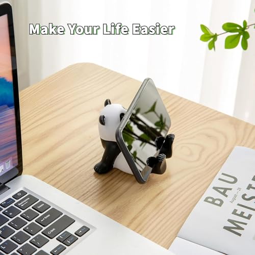 Image of ZORBES Panda Kawaii Phone Stand for Desk, Adjustable Compatible with Smartphones and Tablets, 4-8'' Cute Panda Smartphone Stand, Kawaii Room Decor Aesthetic, 2.95 x 3.54