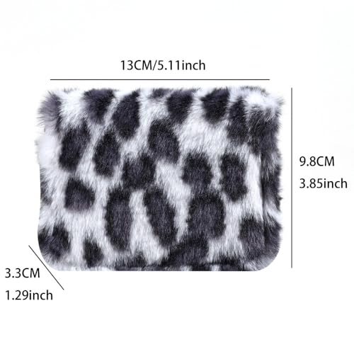 Zipper Wallets Leopard Striped Color with Zipper Card Storage Bag Portable Large Capacity Card Wallet Ladies(Brown)2