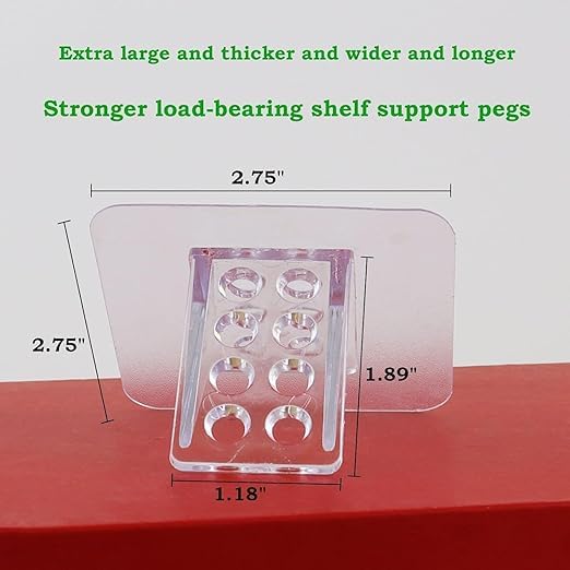 BLUE CRANE Wall Mounted, for Bookshelves and Storage Furniture, Shelf Adhesive Hook, L-Shaped Plate Mini Holder, Wall Hook Plastic Furniture Shelf Fixing Sticking Square (10) 2
