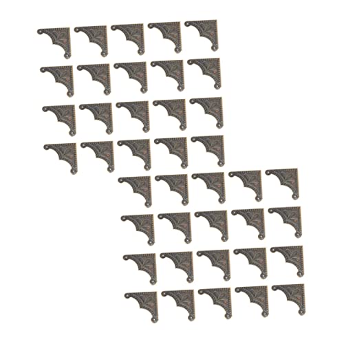 Balacoo Set of 40 Bronze Corner Protectors Iron Corner Guards for Tables Cabinets