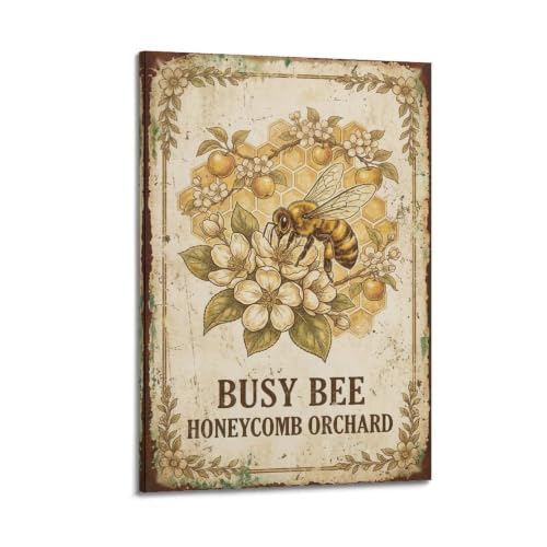 Abeille classique OKAHYS poster sur toile de haute qualité pour salon et bureau 40,6x61cm