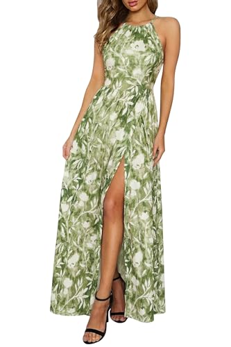 Image of KILIG Women's Summer Floral Beach Flowy Split Maxi Long Dresses