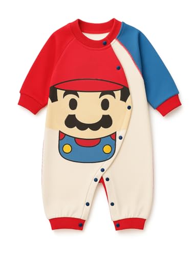 Image of Bold N Elegant Full Sleeve Footless Baby Romper Onesie Front Button Bodysuit Jumper for Newborn Baby Boys Girls Kids