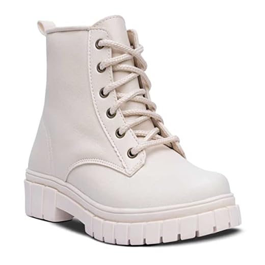 Bota Infantil Feminina Coturno Casual Salto Tratorado 09.05J (Off White, BR, Criança de 4 a 8 anos, Numérico, 32)