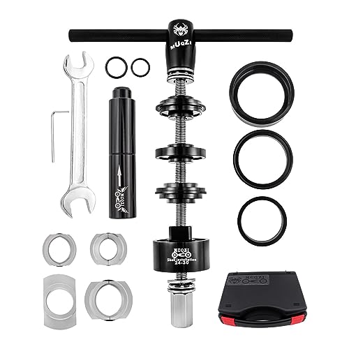 Shamiina 自転車ボトムブラケット取り付け・取り外しツールセット、押し込み取り付け、取り外しツール、耐久性、プロ仕様、頑丈な自転車ベアリングプレス, ブラック