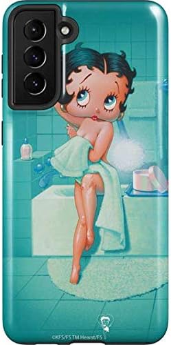 Skinit Pro Phone Case Compatible with Galaxy S21 Plus 5G - Officially Licensed Betty Boop Pink Background Design