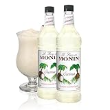 Monin - Coconut Syrup, Creamy Tropical Flavored Syrup, Coffee Syrup, Natural Flavor Drink Mix, Simple Syrup for Coffee, Lemonade, Cocktails, & More, Gluten-Free, Non-GMO, Clean Label (1 Liter, 2-Pack)