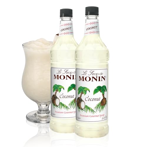 Monin - Coconut Syrup, Creamy Tropical Flavored Syrup, Coffee Syrup,...
