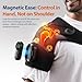 HOMRELEXA Cordless Shoulder Heating Pad with Magnetic Detachable Remote Control - Heated Massager Shoulder Wrap with 5 Vibration Modes & 5 Heating Levels, Gift for Men & Women, Black