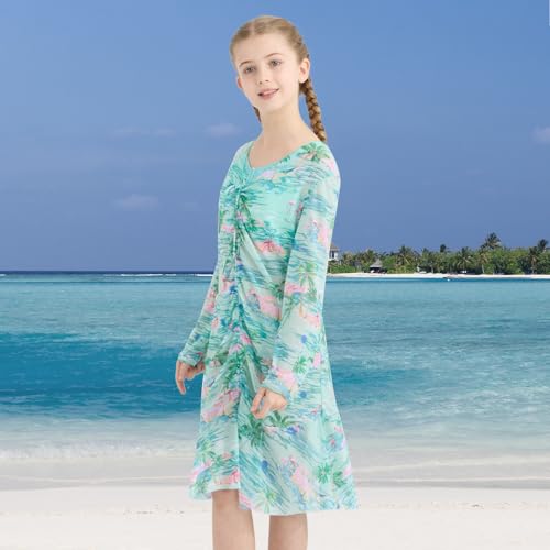 Girls Swimsuit 2 Piece Bikini Bathing Suit with Drawstring Cover Up Girls' Swimwear 9-16 Years3