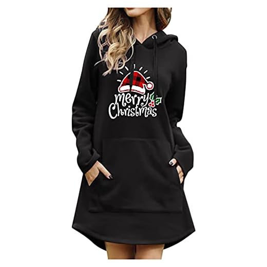 Dasongff Damtröja klänning festklänningar stora storlekar jul jumperklänning julklänning aftonklänning jul omlottklänning miniklänning jul festklänning sweatshirt jul festklänning