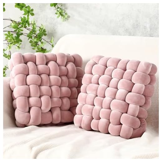 2-Piece Soft Knotted Accent Pillows Set