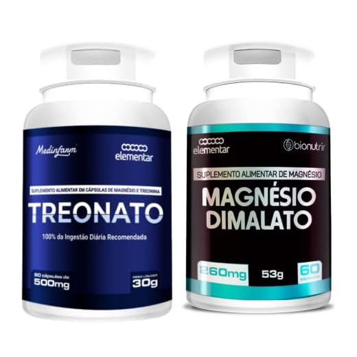 Combo Magnésio L-treonato (500mg) + Dimalato 60 Cáps