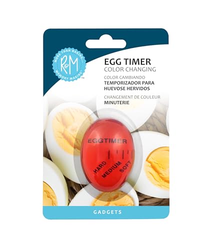 R&M Color Changing Egg Timer 2" – Boiled Egg Cooking Timer for Soft, Medium & Hard Boiled Eggs