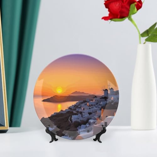 Plato decorativo de porcelana Bone China de 7 pulgadas miniatura 6