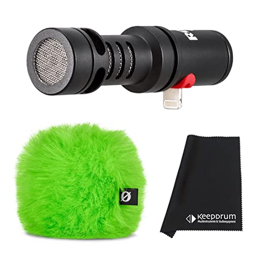 Rode Videomic Me-L Microphone iOS pour éliminer le bruit du vent avec WS9 verte