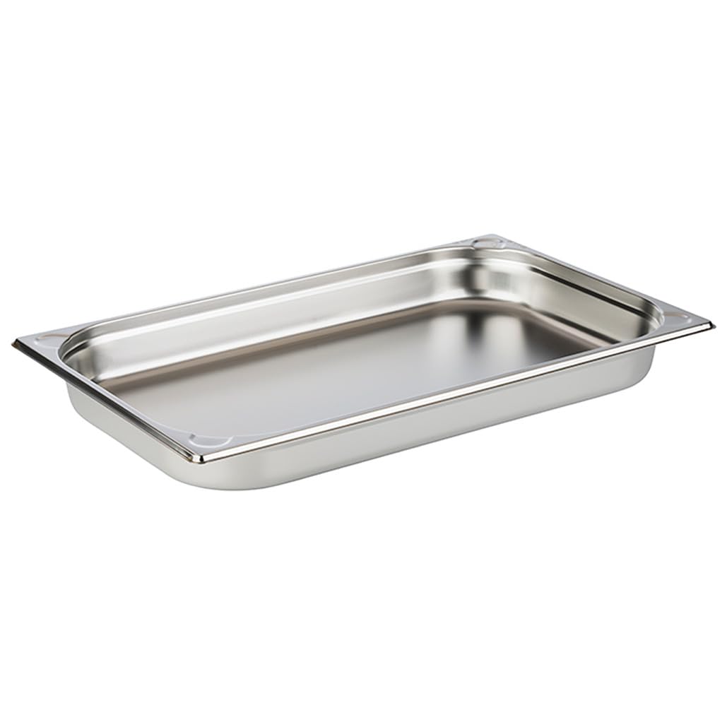 APS 81109 GN-Behälter 1/1, Gastronormbehälter Edelstahl rostfrei/Abmessungen 32,5 x 53 cm/Tiefe 55 mm/Volumen 6,5 Liter