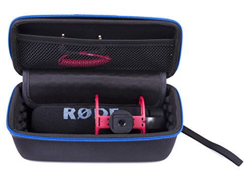 Casematix Travel Case Compatible With Rode Videomic Go Camera Microphone, 3.5Mm Patch Cable And Accessories, Travel Case Only #TOP1