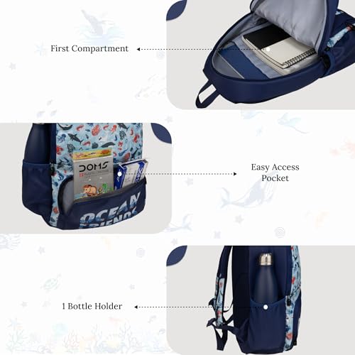 Image of F Gear Playcraft School Backpack for Kids 19L Soft Touch Lightweight & Durable | 2 Spacious Compartments, Front Pocket & Bottle Holder for Everyday Use