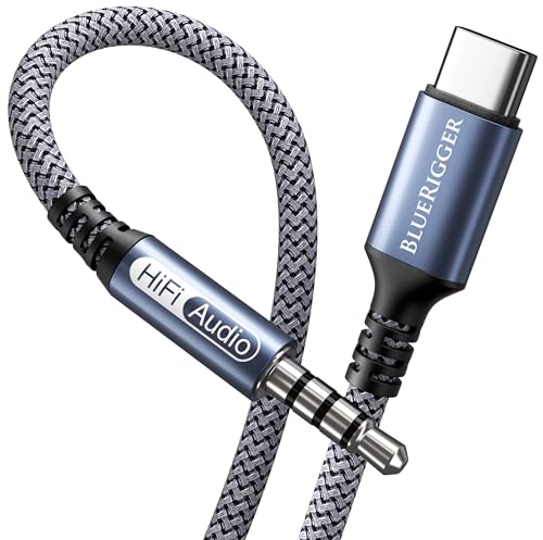 Cable Azul USB-C a Jack 3.5mm de 6 pies miniatura 1
