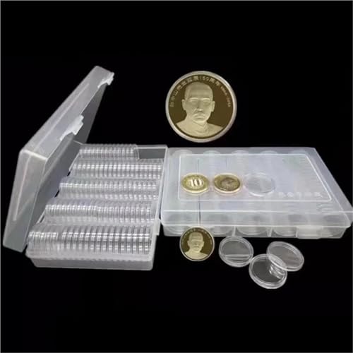 Cápsulas transparentes para monedas 200 pzas 30mm miniatura 1