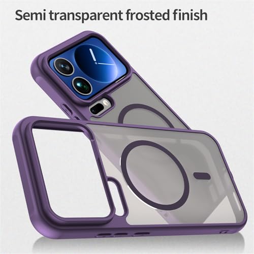 Image of Compatible with Xiaomi 17 Pro Max Case Cover,Compatible with MagSafe,Anti-Fall,Compatible with Xiaomi 17 Pro Max 5G 2509FPN0BC Cell Protective Phone Case Purple