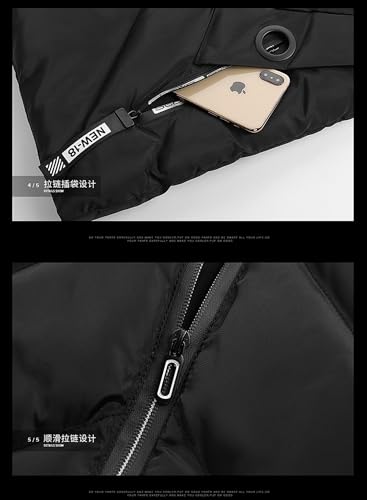 Casual Padded Lightweight Quilted Removable Hooded Puffer Vest for Men Women4