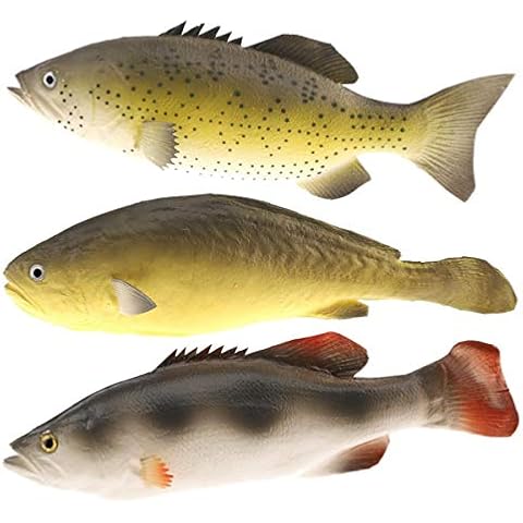 Gresorth 3 PCS Simulated Fish Fake Food Artificial Simulation Fish Toy Model Home Kitchen Garden Hanging Shop Market Display Photography Prop Cover