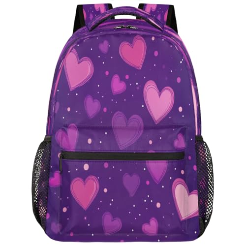 Día De Los Amantes Del Morado Mochila Unisex Mochila Escolar Ligera Mochilas Para Trabajo Hombre Viaje 29X40Cm