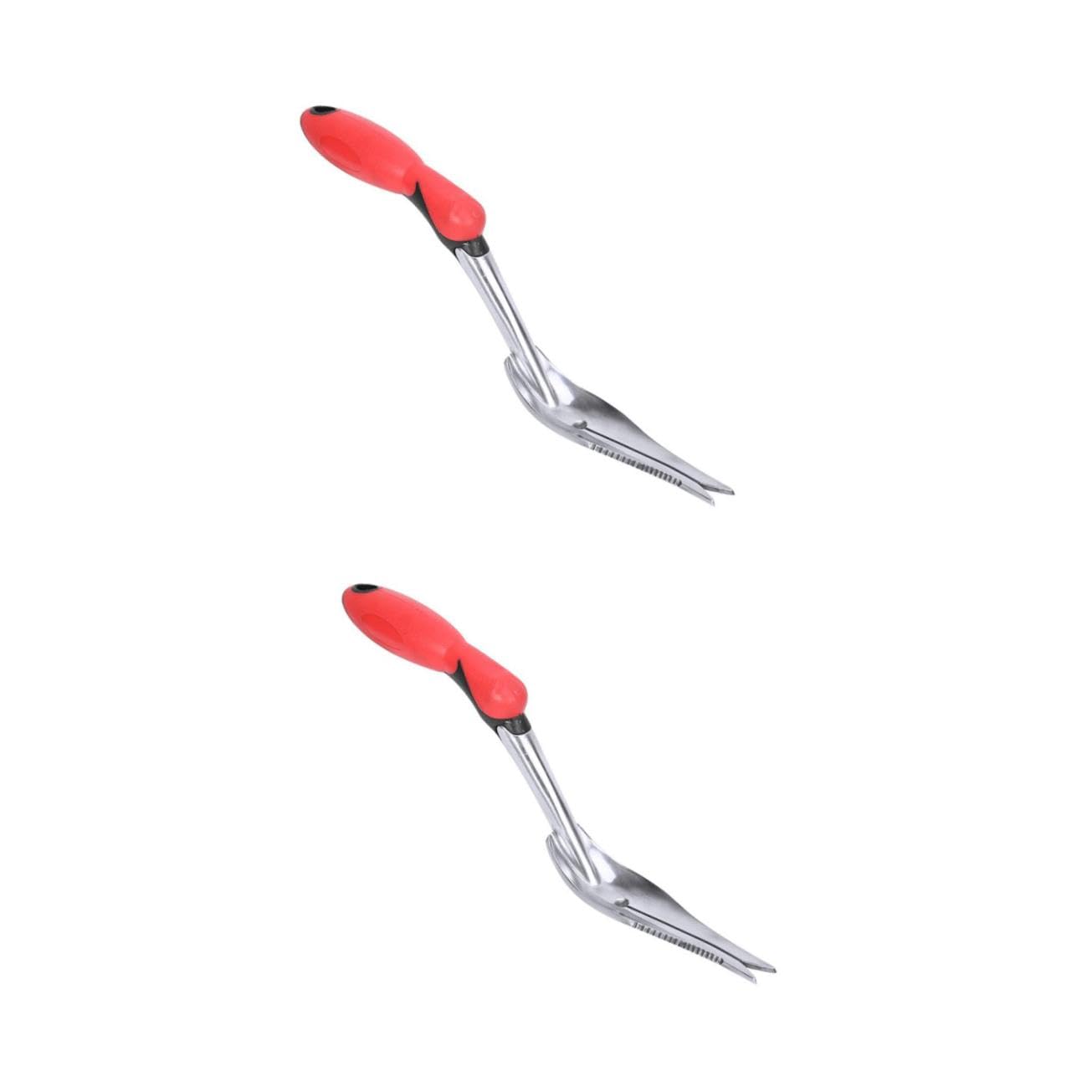 Yardwe 2stücke Hand-wiederherstellungsschaufel Tragbarer Unkrautentferner Aluminiumlegierung Langlebiges Gartenwerkzeug Für Effektives Jäten Und Wurzelentfernung Rot