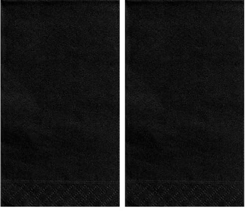 Image of Unique Guest Paper Towels, 8 inch x 4 inch, Midnight Black (Pack of 2)