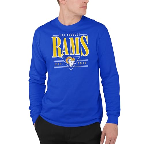 Los Angeles Rams NFL Established Retro - Officially Licensed Adult Long Sleeve Fan Tee for Men and Women