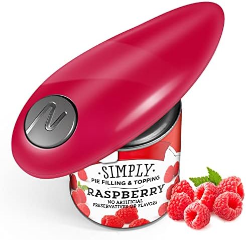 One Touch Battery Operated Electric Can Opener Open Most Can No Sharp Edge, Best Kitchen Gadgets for Seniors, Arthritis, and Chef, Electric Can Openers for Kitchen Food-Safe Magnetic Catches Cover