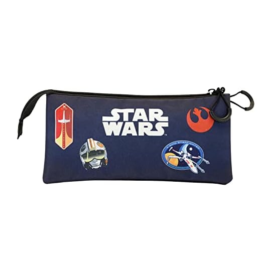 KARACTERMANIA Estuche Portatodo Triple Fan Pilot Star Wars Pilot-Estuche Portatodo Triple Fan, Negro