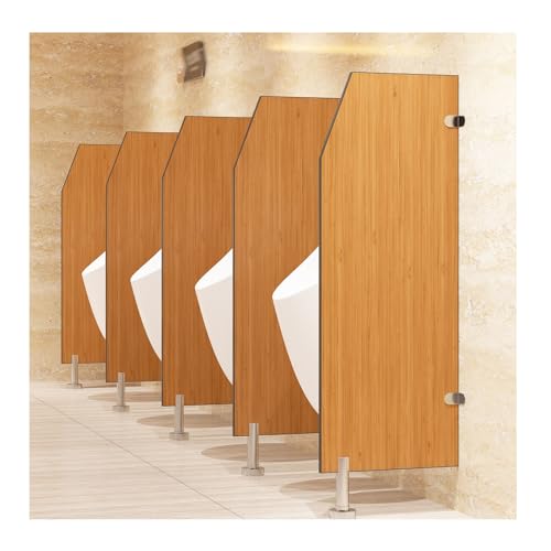 Mampara divisoria para urinarios en madera noble panel de pie elegante 2