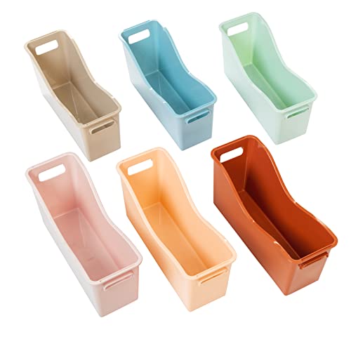 Image of Really Good Stuff Easy Carry Storage Bins, Set of 6 Boho Colors