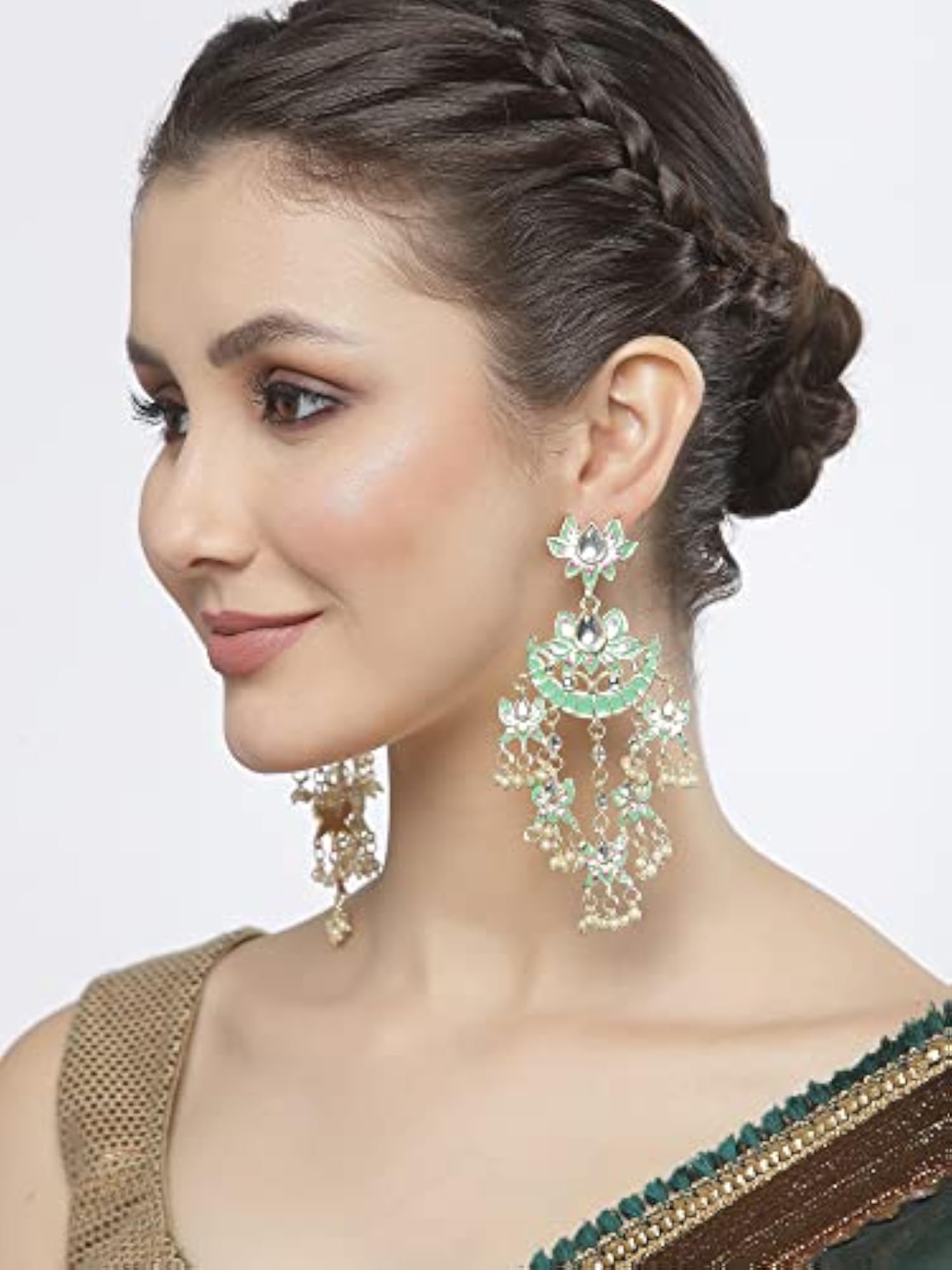 Stylish Traditional Kundan Earrings for Women