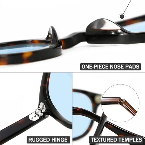 Acetate Polarized Round Sunglasses For Men Women Vintage Retro Oval Tortoiseshell Shades Eyewear4