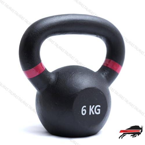 Image of TAURAS Kettlebell, 6KG Kettle Bell, Cast Iron Kettlebell, Kettlebells Weight, Kettlebells for Home Gym