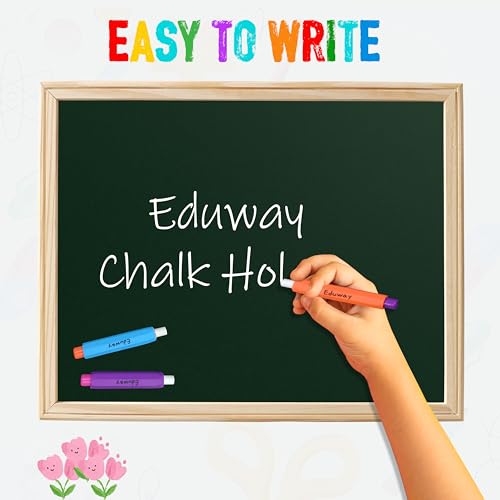 Image of Eduway Multi Color Chalk Holder (Pack Of 16) For Black Board /Chalkboard | Perfect for Kids & Teacher| Non-Toxic & Oil Pastel Holder | Dustless Chalk Holder Pen for School & Classroom |(Assorted Color)