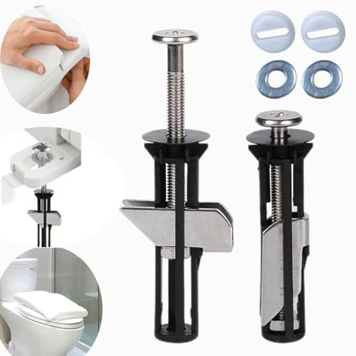 Heavy Duty Toilet Seat Fastener Bolt Kit, Heavy Duty Toilet Seat Bolts, Heavy Duty Toilet Seat Locking Bolt, Toilet Seat Fittings for Easy Installation and Maintenance of Toilet Seats (2PCS)