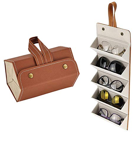 5スロットトラベルサングラスオーガナイザー ハンギングアイウェアホルダー