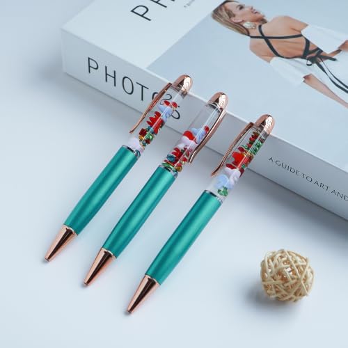 Image of Heart Ballpoint Pen Unique Floating Glitter Stationery Perfect Valentines Birthday Party Favor Gifts(Turquoise)