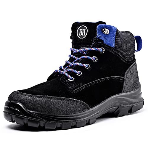 BLACK HAMMER Botas de seguridad para hombre con puntera de acero S3 SRC Calzado de trabajo...